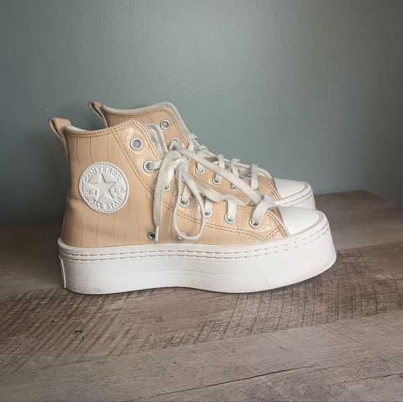 Converse Shoes - Converse All Star Womens Platform High Top Sneakers 6.5 Croc Chunky Punk Y2K